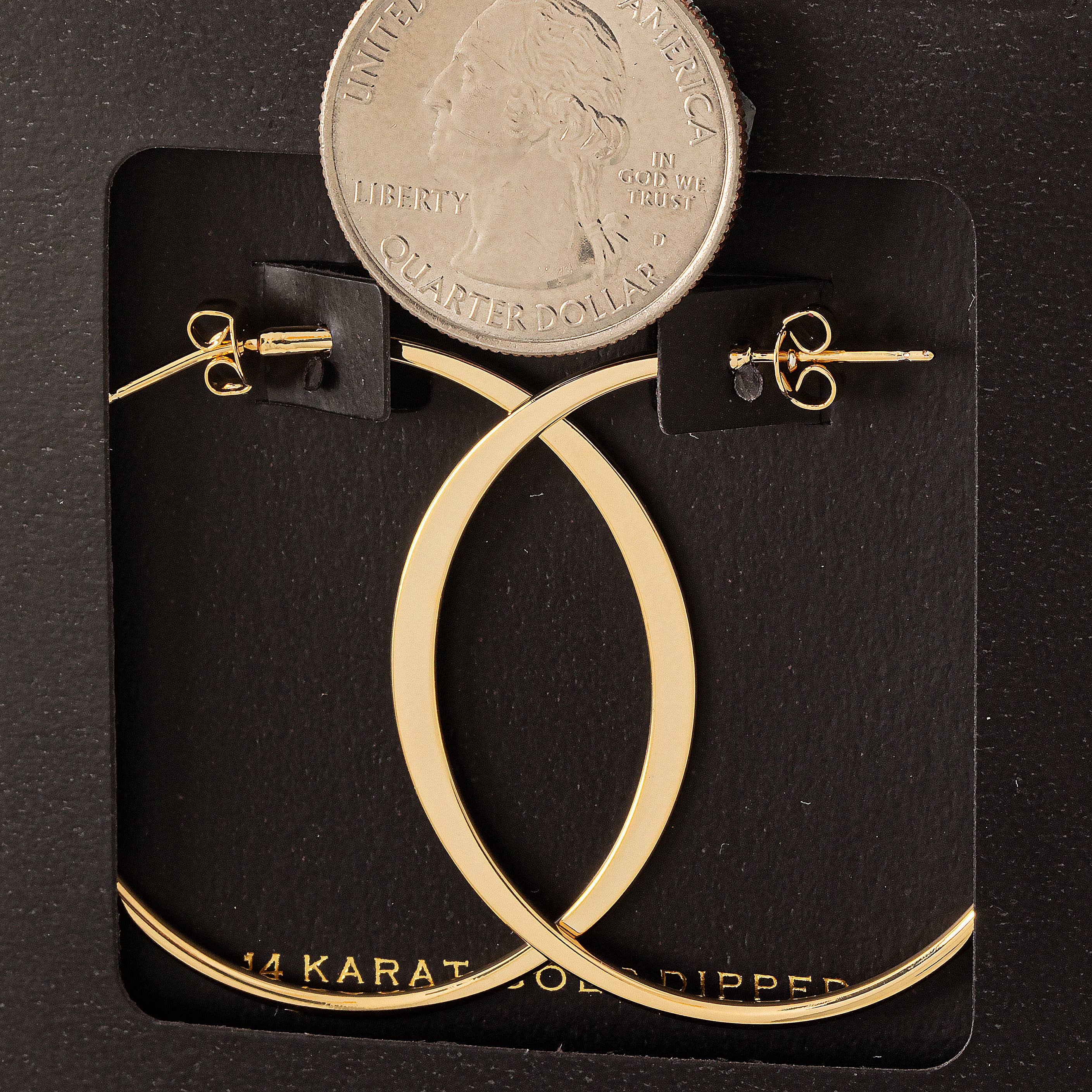 Fame Accessories - Wholesale Hoop Earrings - Secret Box Metallic Open Hoop Earrings1