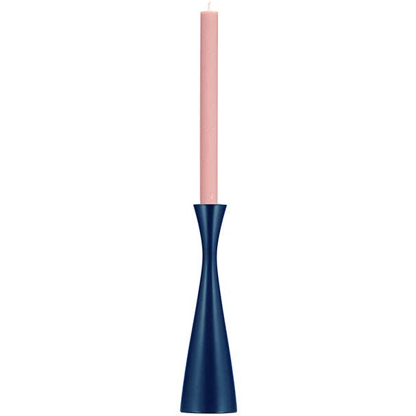 BRITISH COLOUR STANDARD - 25cm H / 9.8'' H Tall Midnight Blue Wooden Candle Holder for wholesale by British Colour Standard North America