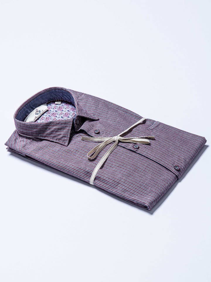 Camicia Rigata con Taschino Frisa per la vendita all'ingrosso da parte di Alessandro Lamura