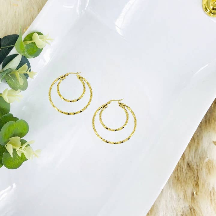 Magnolia & Peach Jewelry Boutique, LLC - Vente Créoles - Sabrina Hoops0