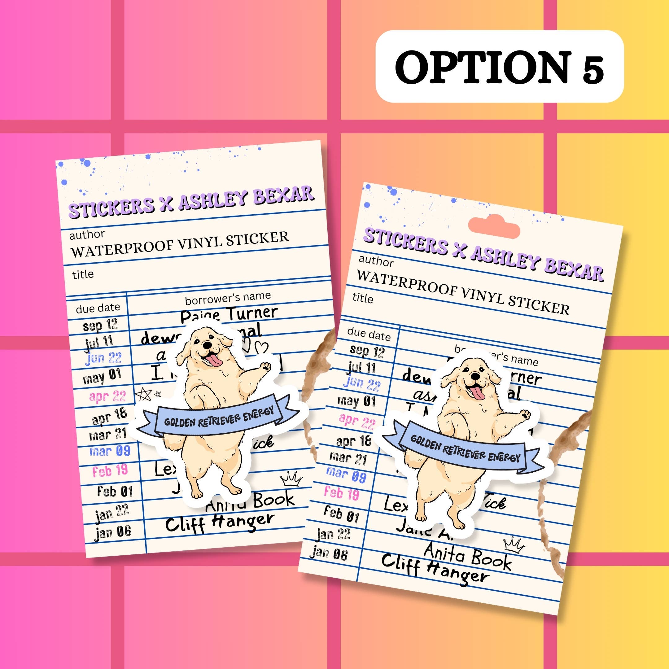 Stickers+ X Ashley Bexar - Wholesale Sticker - Golden Retriever Dog Dogs Dog Mom Waterproof Vinyl Sticker5