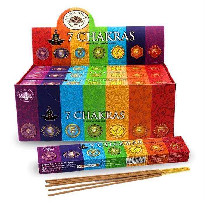 Green Tree - Wholesale Incense - Green Tree 7 Chakra Natural Incense 15 grams