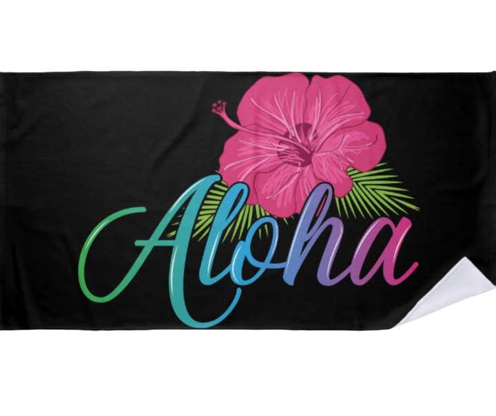 Aloha Designs - Wholesale Beach Towel - Aloha Beach Towel - Soft Microfiber Quick Dry Beach Pool0
