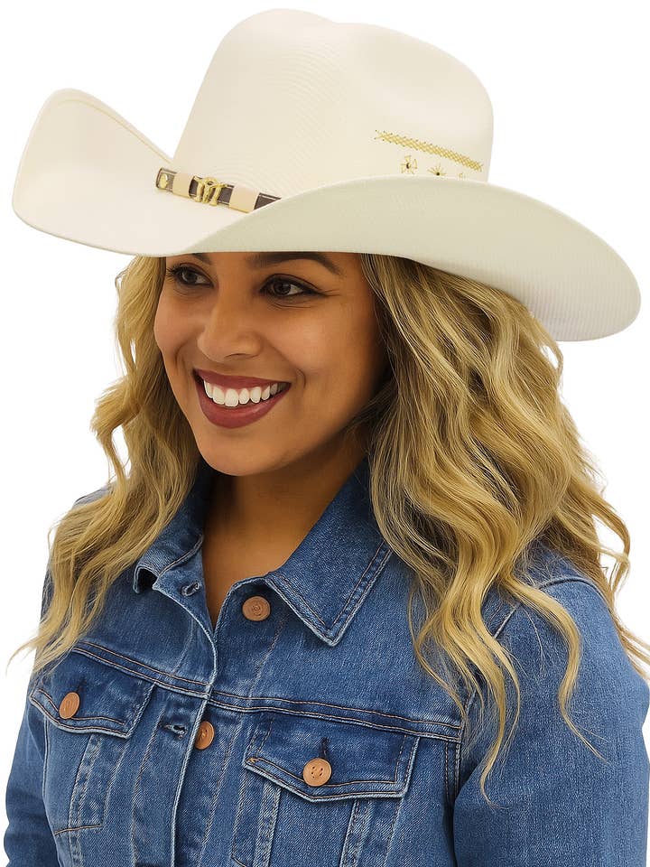 Guld Rodeo Vaquero Bangora Strå Cowboyhatt för wholesale av Cap Zone