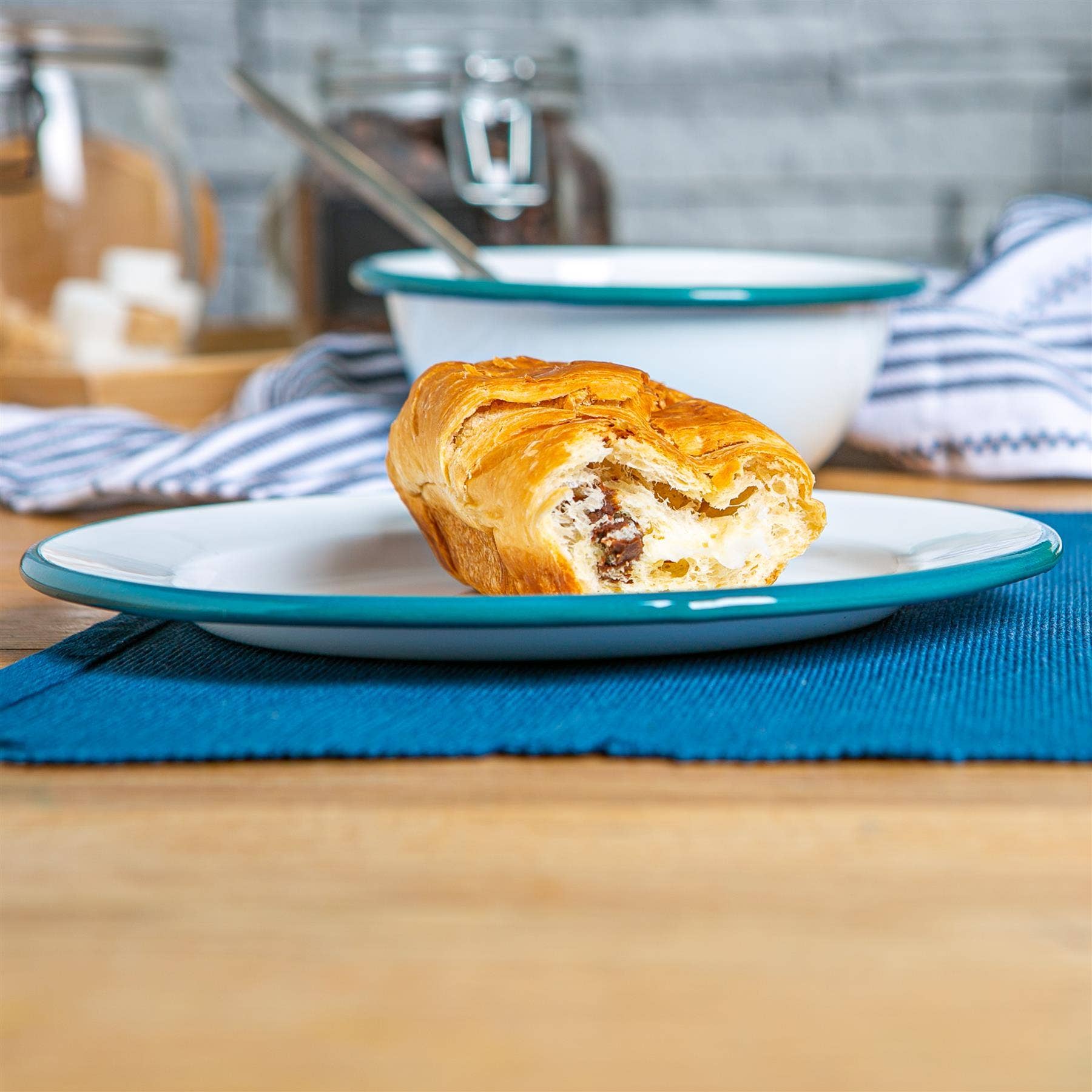 Rinkit Ltd - Vendita all'ingrosso Piatto - Piatto Laterale Smaltato Bianco e Verde Argon Tableware - 20 cm2