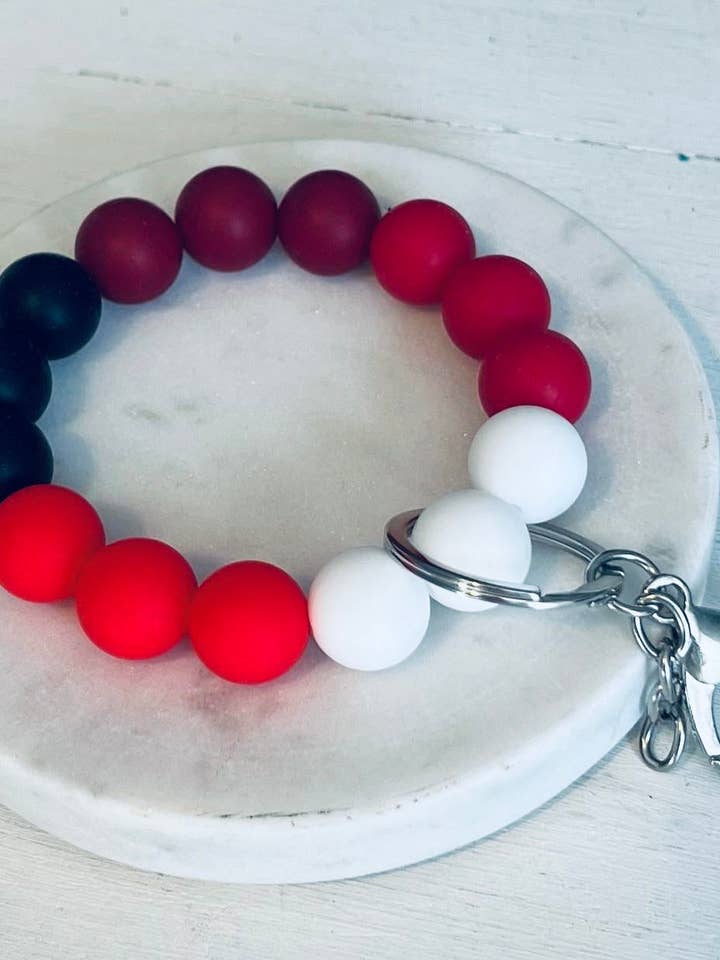 Red Hot Keychain Wristlet for wholesale by Inspiration Beads