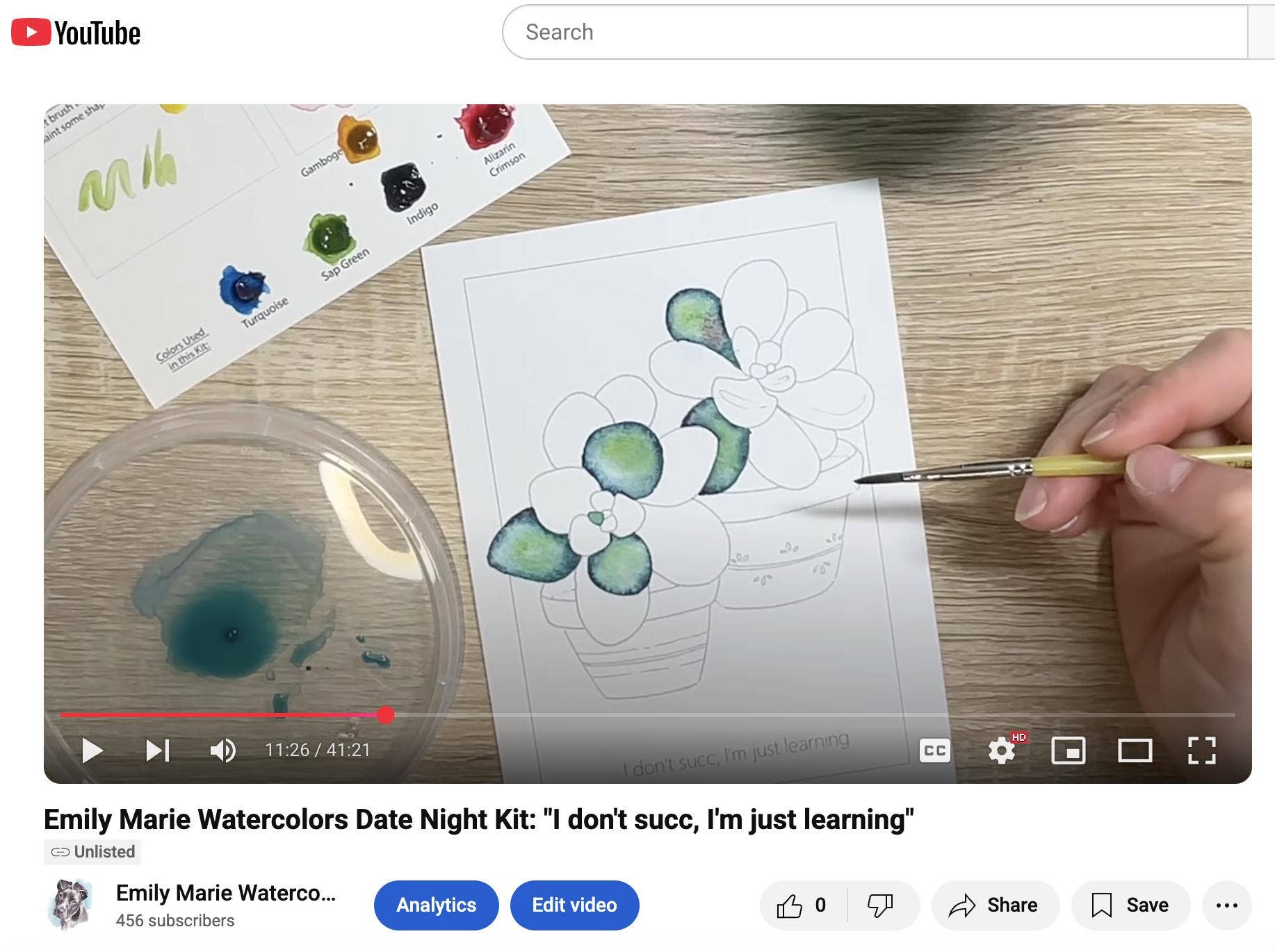 Emily Marie Watercolors - Wholesale DIY Craft Kit - Watercolor Date Night Kit: Succulents4