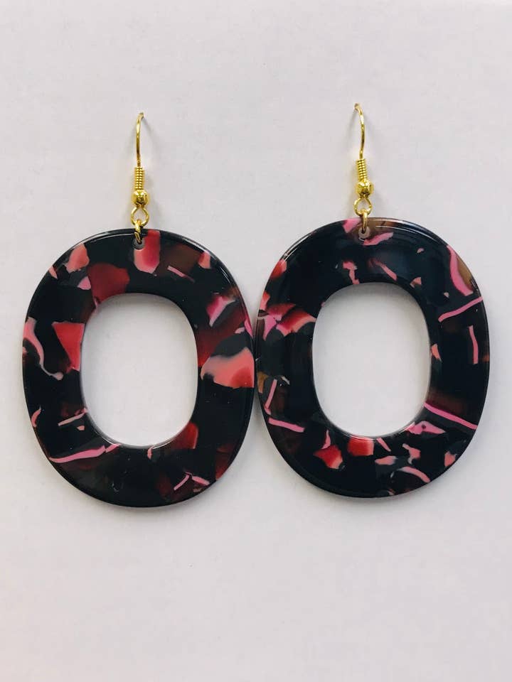 Acryl grote ovale lange bengeloorbellen voor wholesale door SimpleNGreat