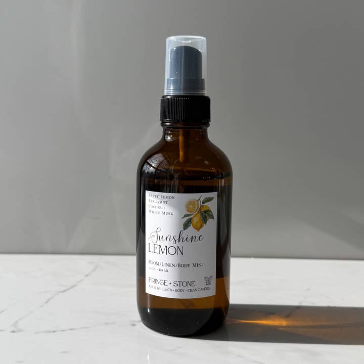 SUNSHINE LEMON - ROOM + LINEN + BODY SPRAY for wholesale by Fringe + Stone