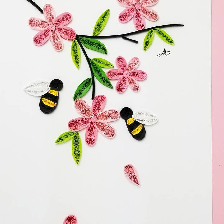 Iconic Quilling - Wholesale Everyday Greeting Card - #341 Cherry Blossoms