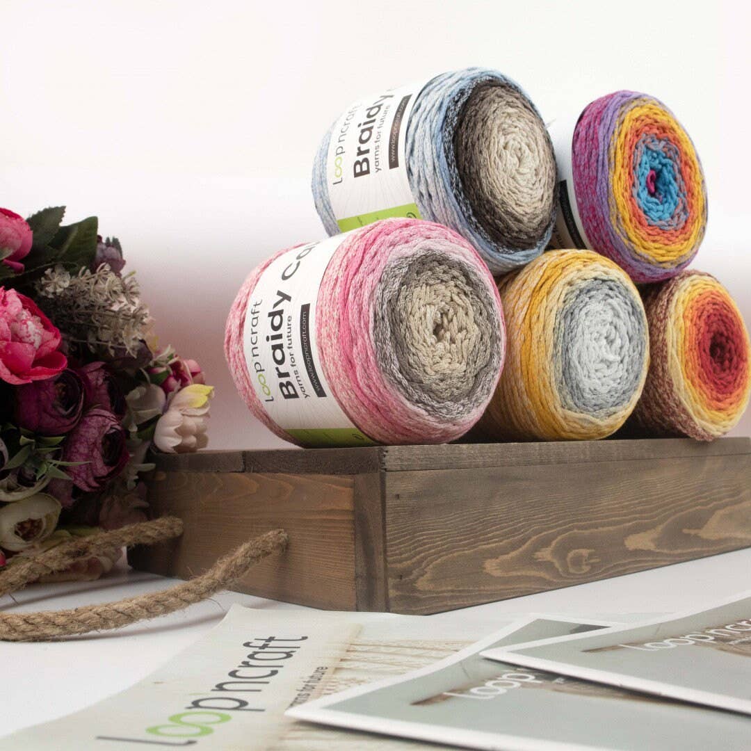 Loop'ncraft - Wholesale Yarn - Loopncraft Braidy Cake Crochet Yarn, Gradient Yarn0