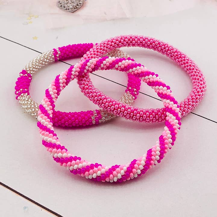 Bubblegum Bloom - 3er-Set. für den Großhandel von Liftedhope Bracelets