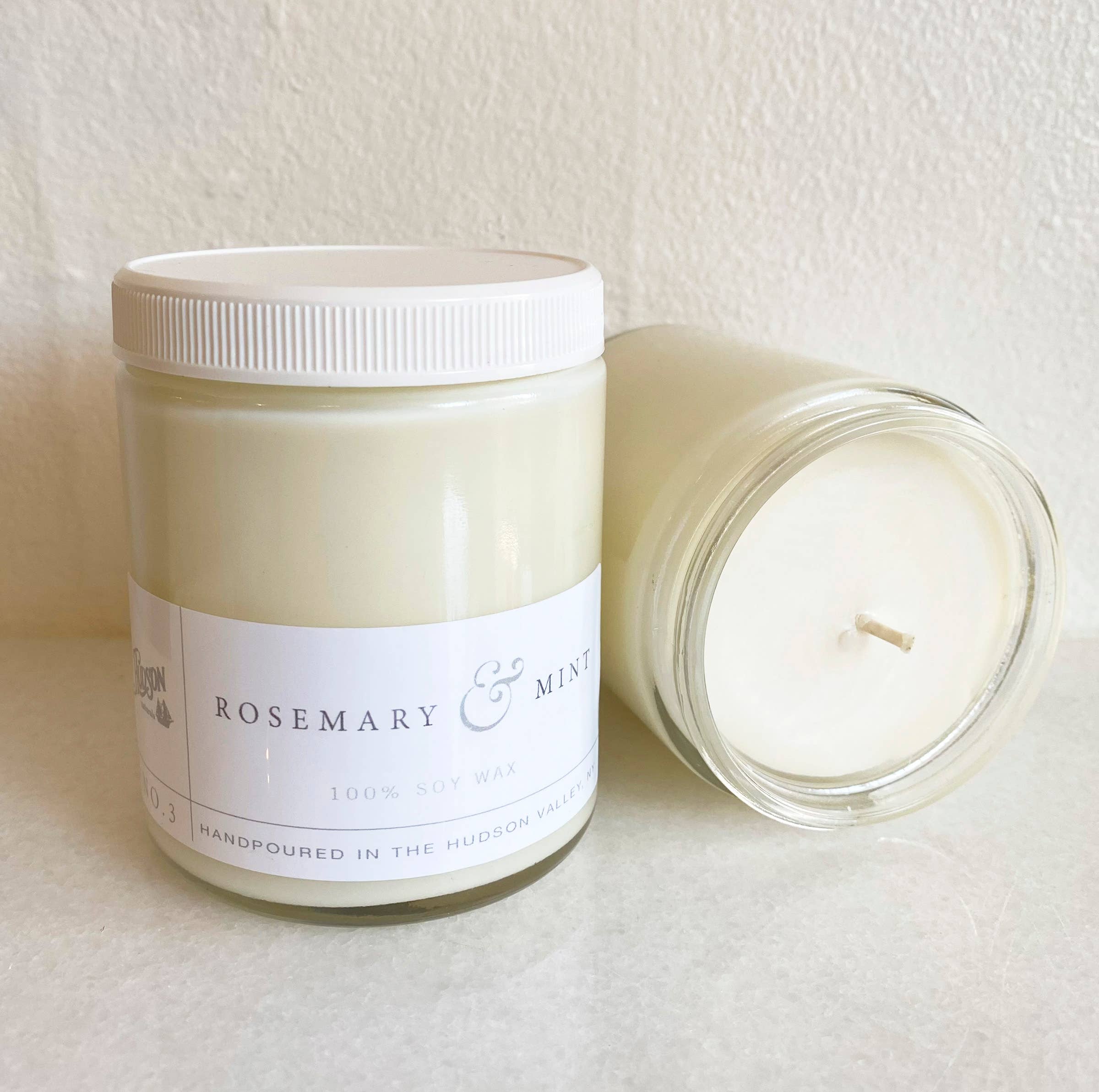 Hudson Naturals - Vente Bougie en bocal - Bougie au romarin et à la menthe0