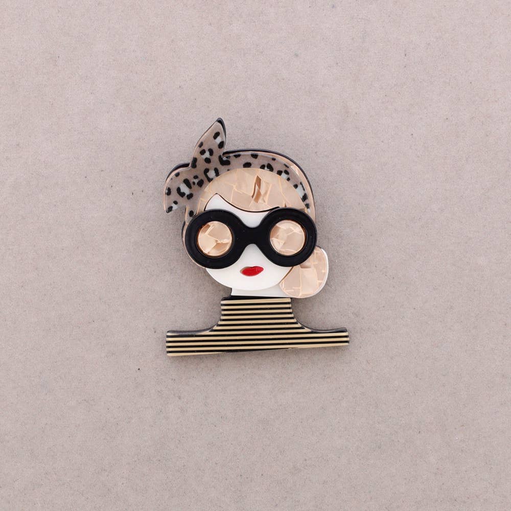 Sonata - Wholesale Snap Jewelry - Small Resin Brooch (C)2