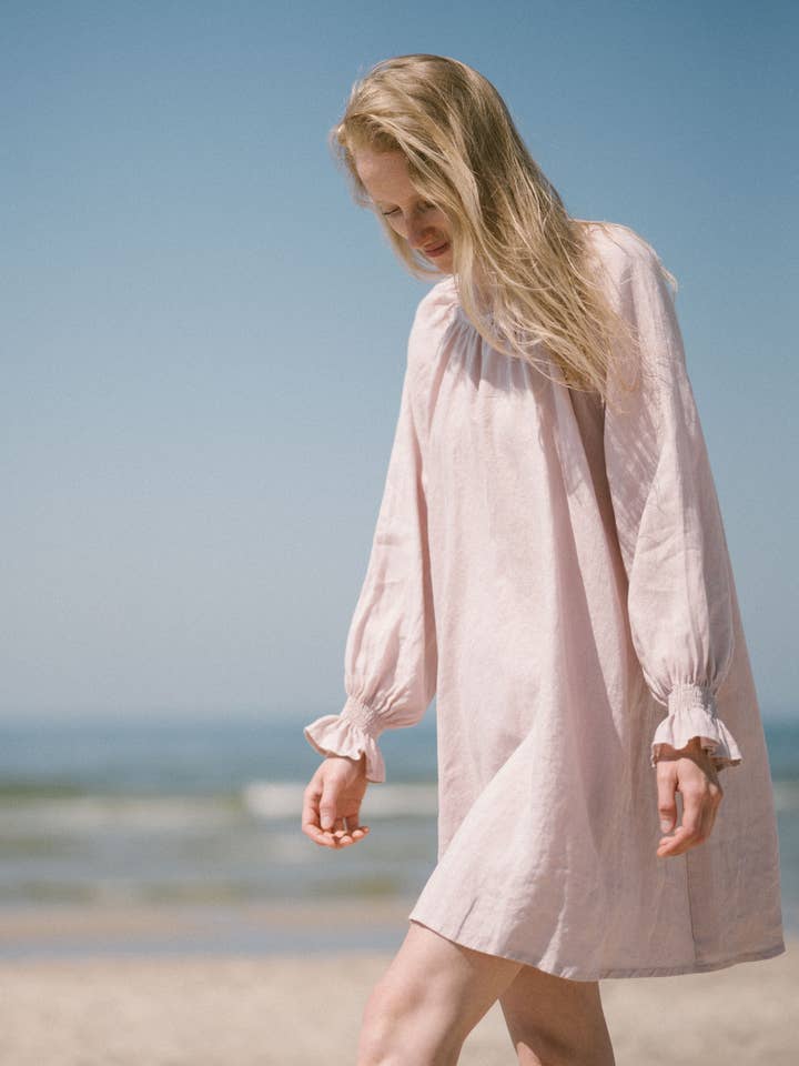 Vestido Mini de Verão em Linho Lily em Linho Leve por atacado de Epic Linen