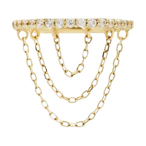 Radiate - Cz - Solid 14Kt Gold Clicker for wholesale by Piercing-zone