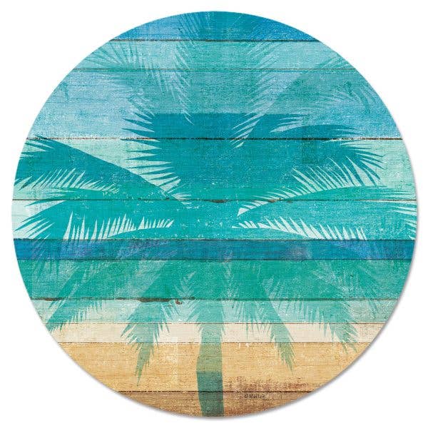 CounterArt/Highland Home/Thirstystone/CoasterStone - Wholesale Lazy Susan - Beachscapes Glass Lazy Susan Turntable 13" Round
