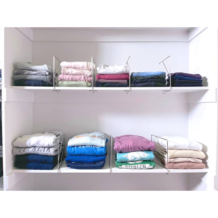 REMOVED BRAND - Wholesale Clothes Hangers - Shelf Divider - Wire Closet Organizers Set of 54
