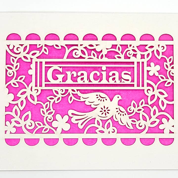 two hermanas - Vendita all'ingrosso Biglietti di ringraziamento - Gracias - Papel Picado - Grazie in spagnolo9