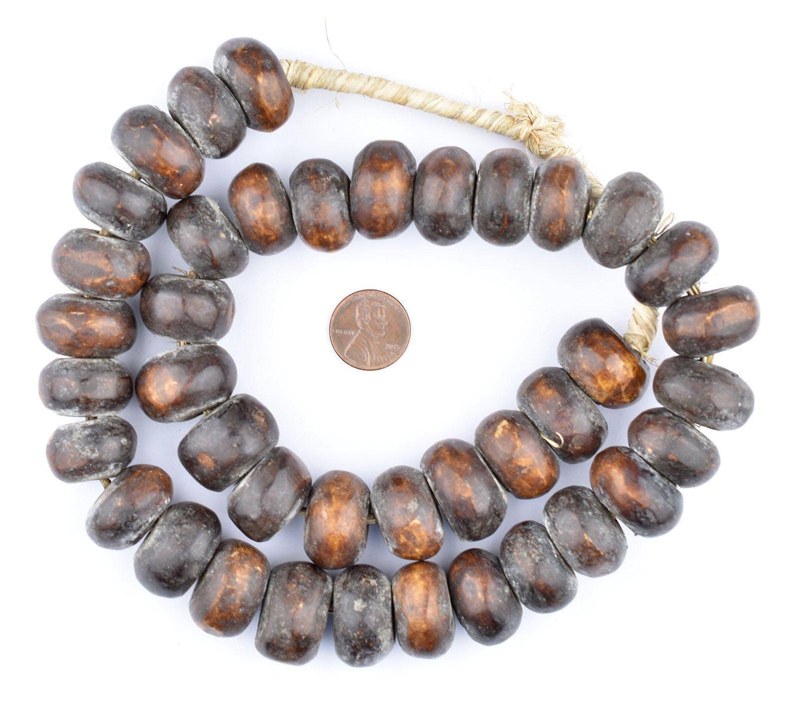The Bead Chest - Wholesale Beads - Large Matte Kenya Brown Bone Beads