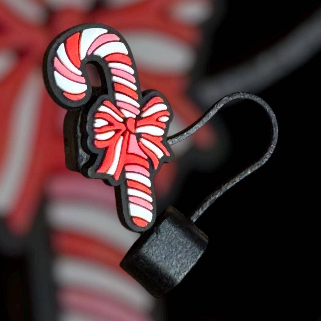 Sip n' Style Shop Co. - Wholesale Drinking Straw - Candy Cane | Straw Topper 10mm0