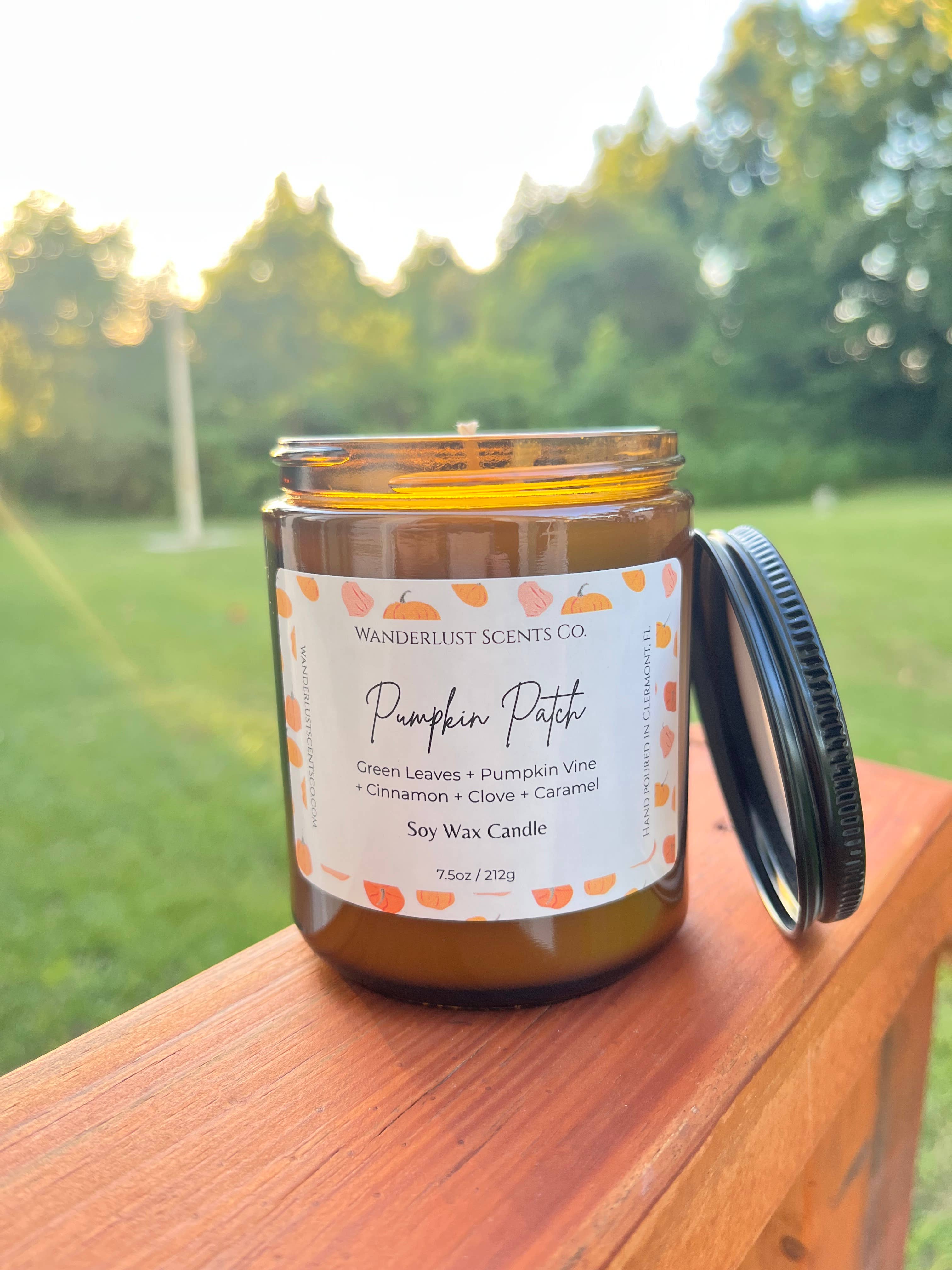 Wanderlust Scents Co. - Wholesale Jar/Filled Candle - Unbranded No Label Summer Scented Soy Candles Amber Jar13