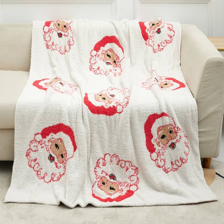 Little Trendy - Wholesale Throw Blanket - Snowflake christmas patterned soft reversible throw blanket