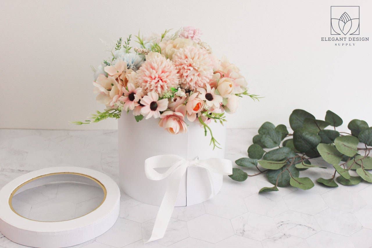 Elegant Design Supply – Engroshandel Gaveæske – To lag rund blomsterkasse med klart låg26