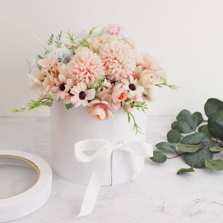 Elegant Design Supply – Engroshandel Gaveæske – To lag rund blomsterkasse med klart låg26