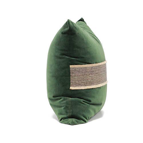 SmithHönig - Wholesale Throw/Decorative Pillow - The Grand – Forest Green / Broadway Cocoa Trim2