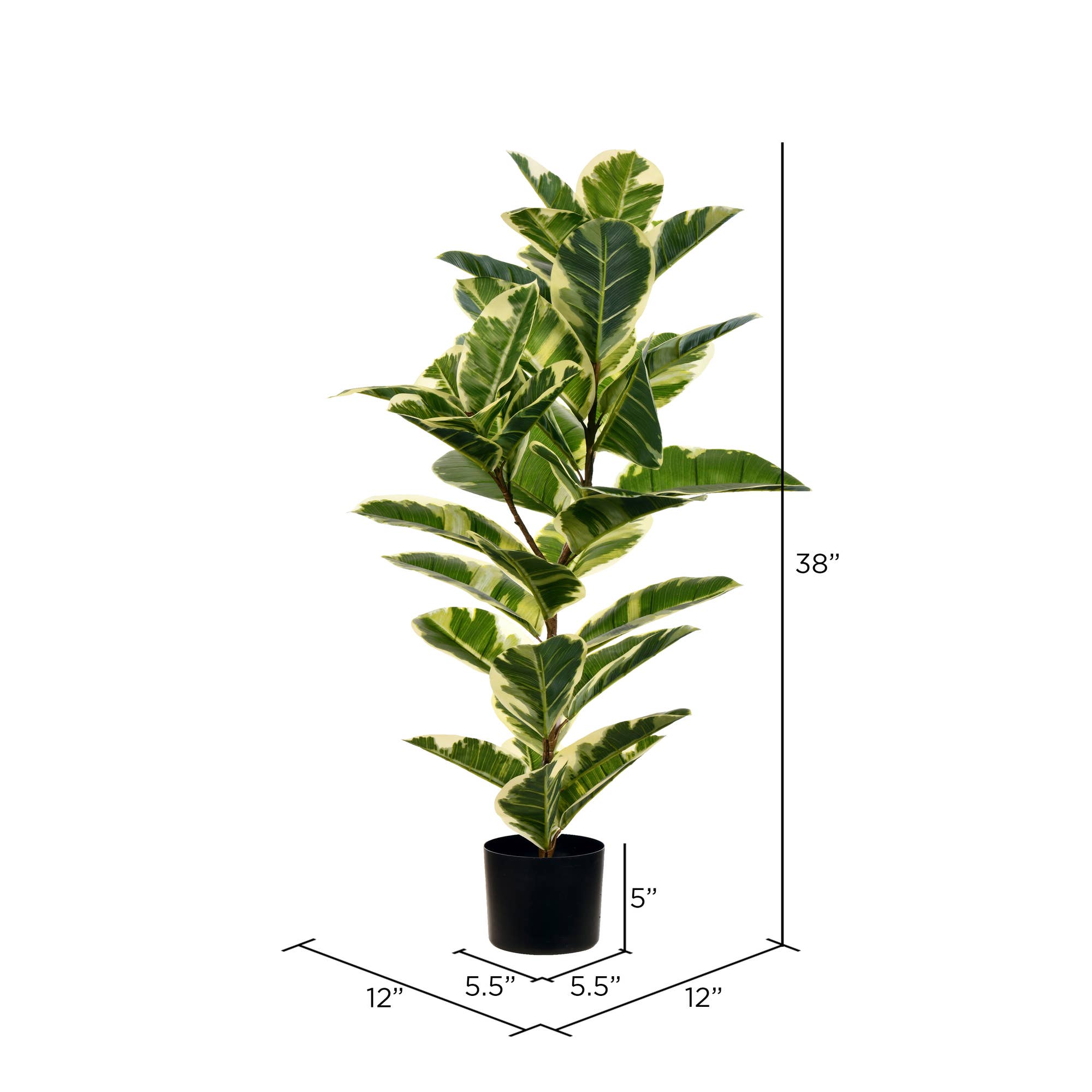 Green Vickerman 38" Artificial Potted Real Touch Dieffenbachia. for wholesale on Faire1