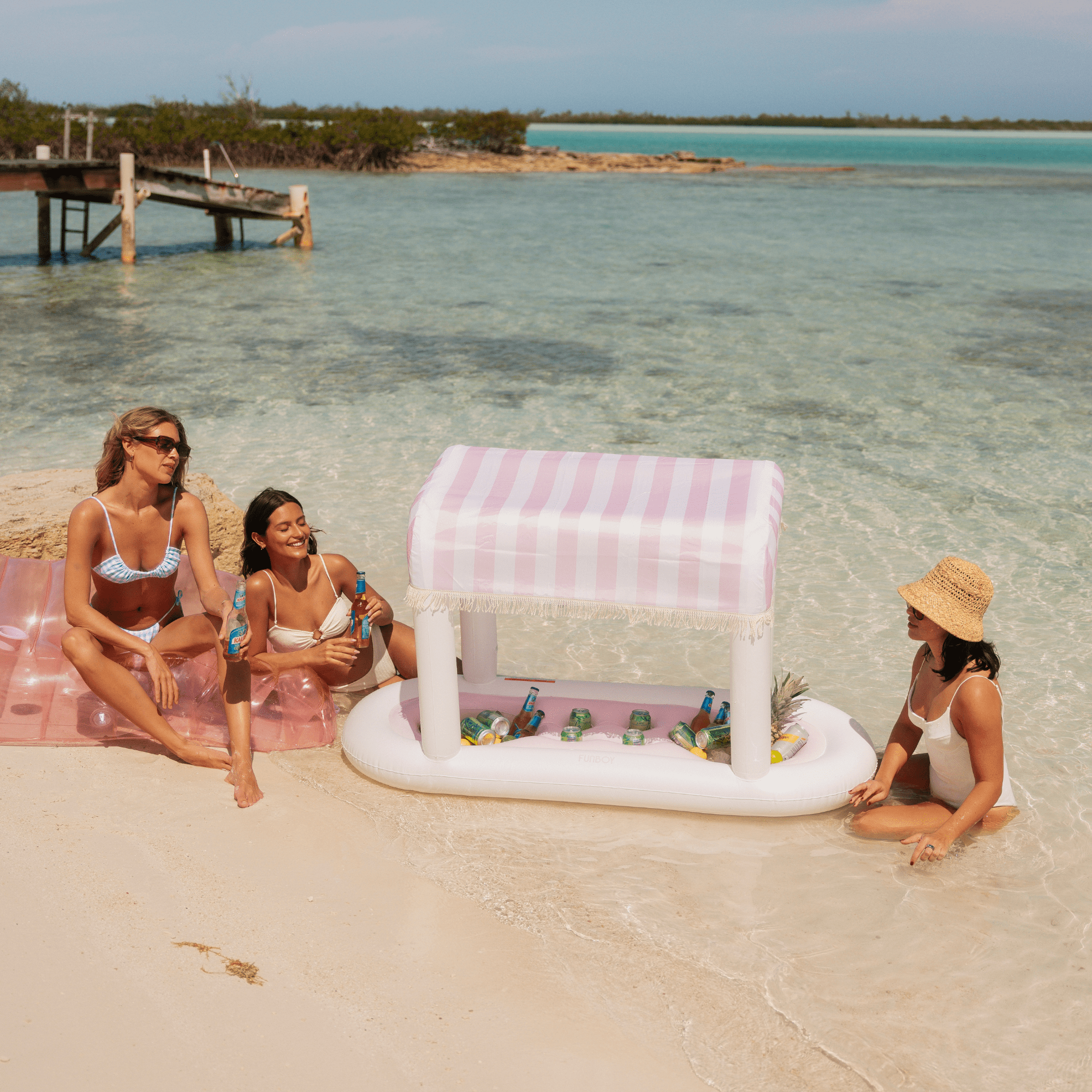 FUNBOY - Wholesale Inflatables - Pink Floating Cabana Bar3