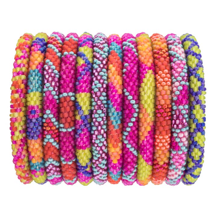 Aid Through Trade - Wholesale Beaded Bracelet - Roll-On® Bracelets Summer Fridays - Set of 12