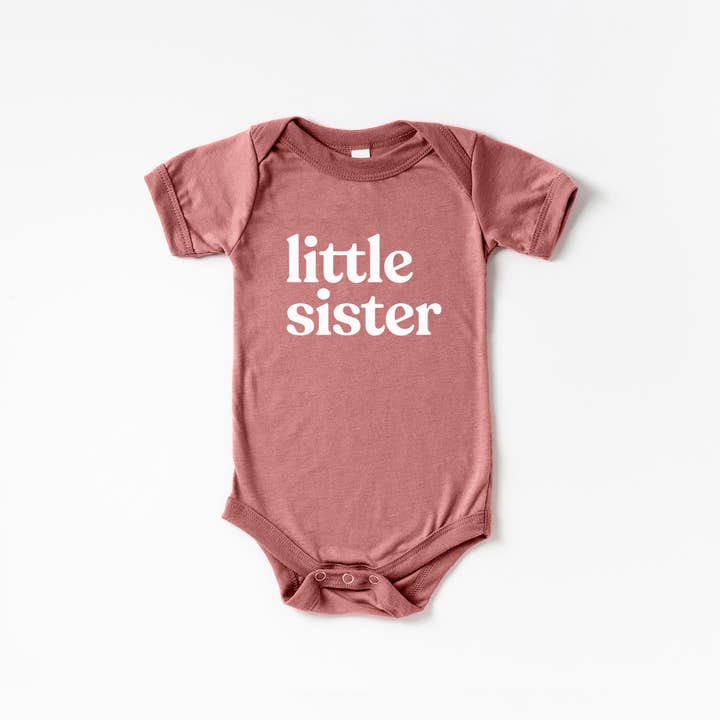Gladfolk - Wholesale Bodysuit (Non-Footed) - Baby - Little Sister Modern Baby Bodysuit
• Mauve Pink Outfit