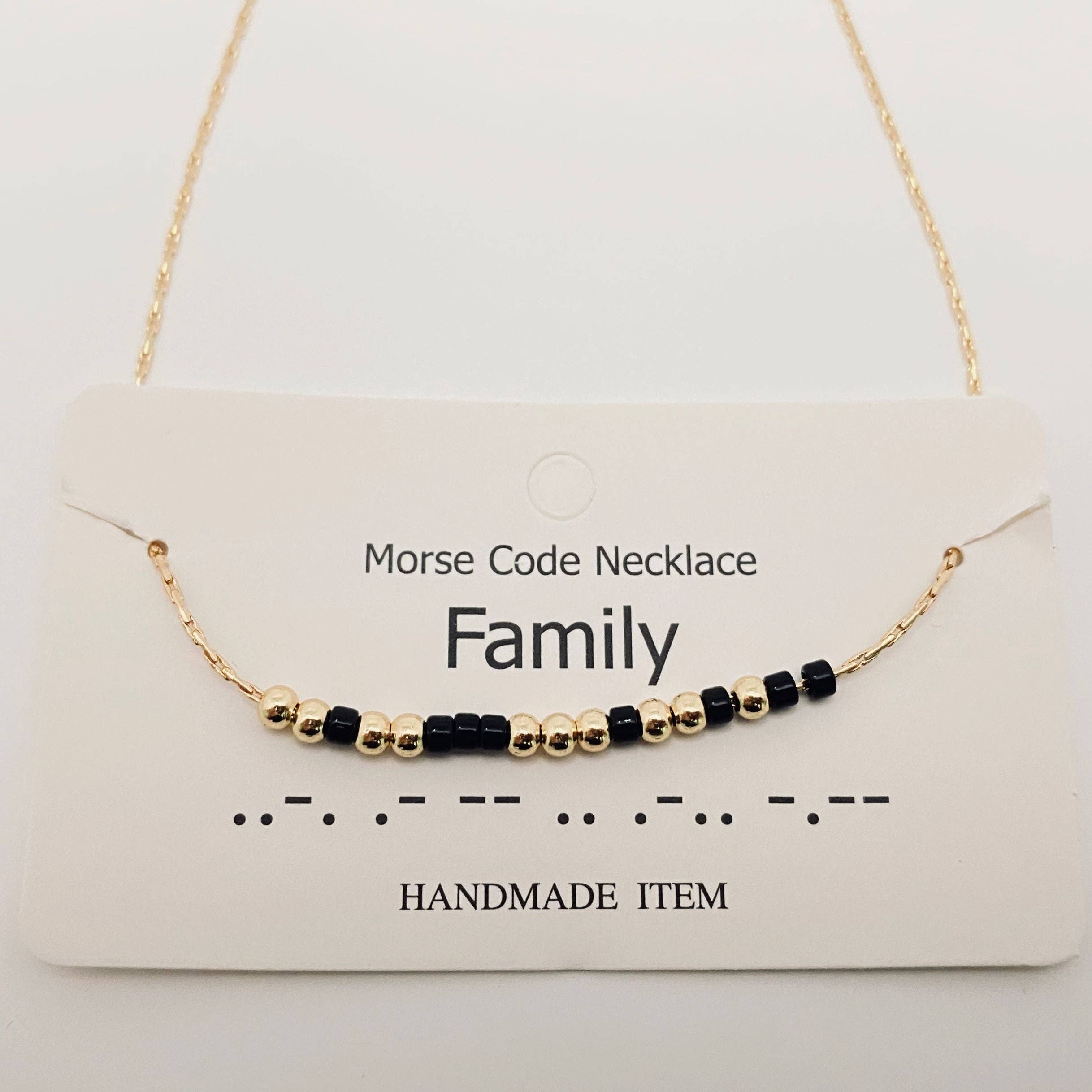 Mio Queena – wholesale Pendant/charm necklace – Personality Handmade Morse Code Necklace with Card18