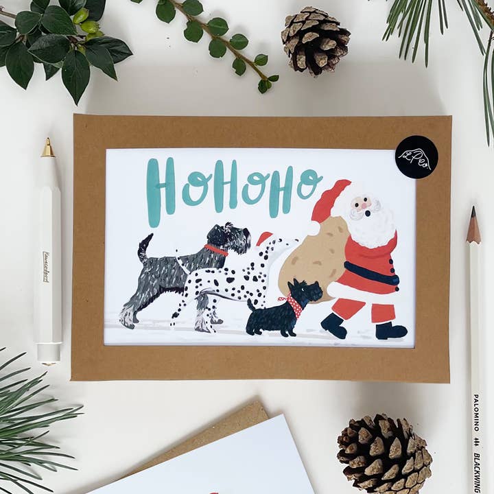 Ho Ho Ho Julkort Set med 8 Kort Boxed för wholesale av Lomond Paper Co