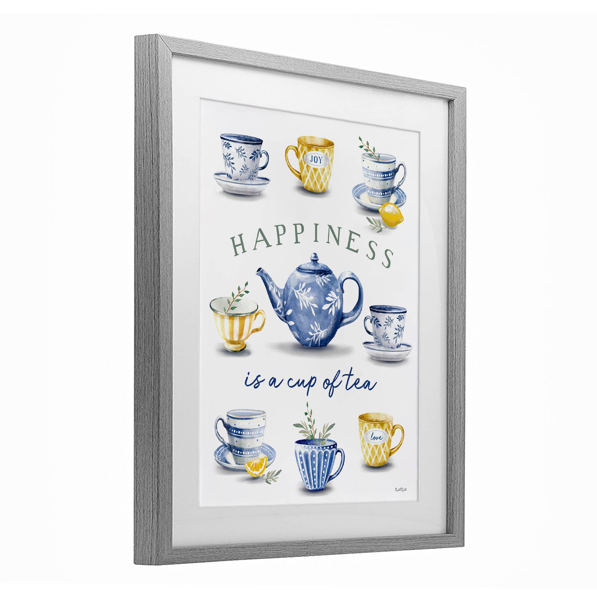 Stupell Industries - Wholesale Wall sign - Happiness is a Cup of Tea - Print Under Glass Wall Art10
