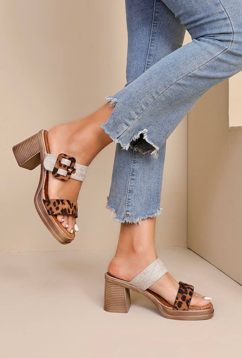 Joia Paris - Wholesale Mules - Women's - Wedge heel mules with buckle, comfortable KA-801