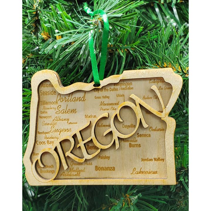 Ornement 2D Oregon pour la vente par Rocket Laser Graphics