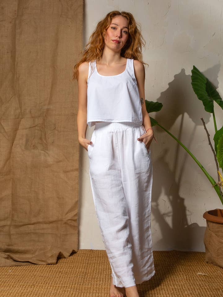 Moa - Wholesale Tank Top - Women's - Black Crossed Back Tank Top7