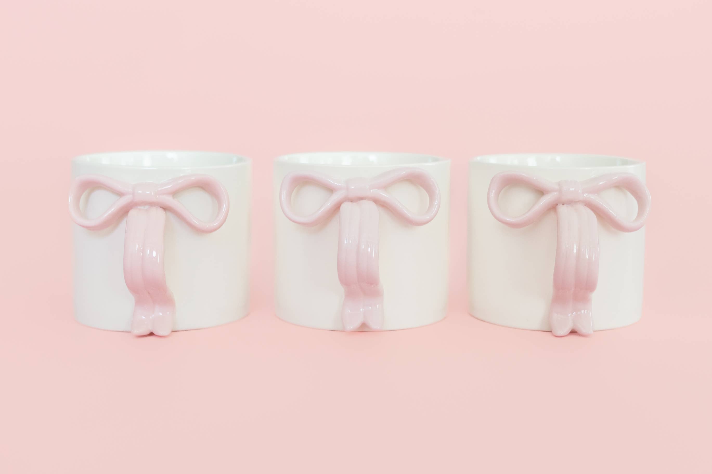 Rock Paper Scissors - Vendita all'ingrosso Tazza - Tazza da caffè e tè in ceramica con fiocco rosa e manico a nastro6