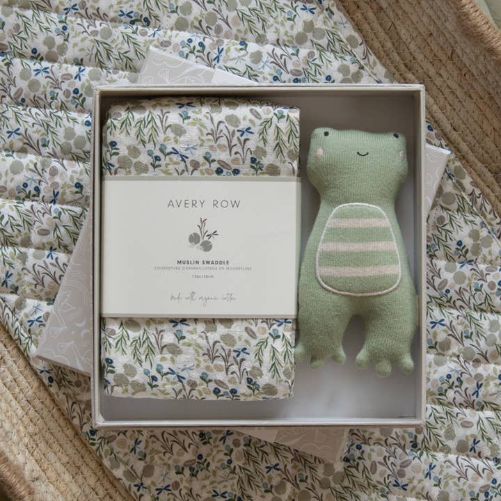 Swaddle & Cuddle New Baby Gift Set - Riverbank for wholesale by Avery Row