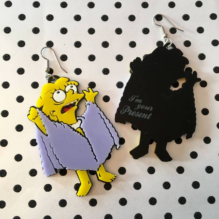 I'm Your Present – wholesale Hängande örhängen – Lisa Lizard Queen Örhängen, Laserskuren akryl, Plastsmycken