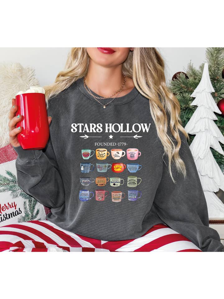MAYA TX - Wholesale Graphic Sweatshirt - Women's - Stars Hollow Mugs Sweatshirt and Hoodie, X2194
