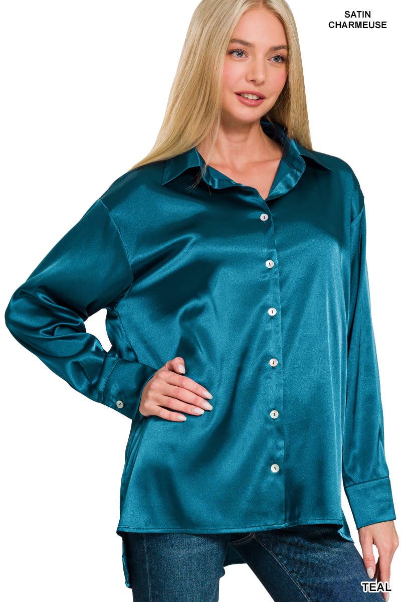 42POPS – Großhandel Hemd mit Button-down-Kragen – Damen – „,.._ Satin-Knopf-Down-Hemden6