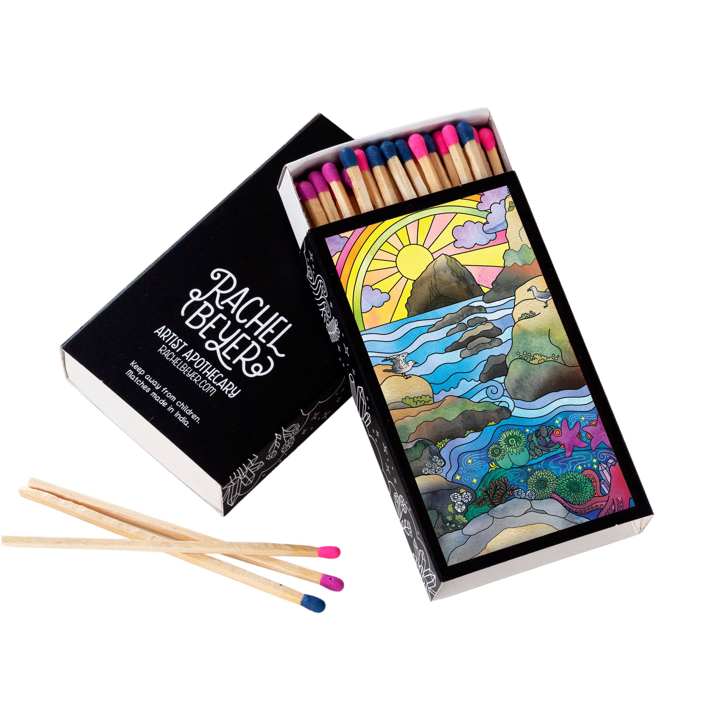 Rachel Beyer - Vente Allumettes - Haystack Rock - Boîte d'allumettes artistique de luxe2