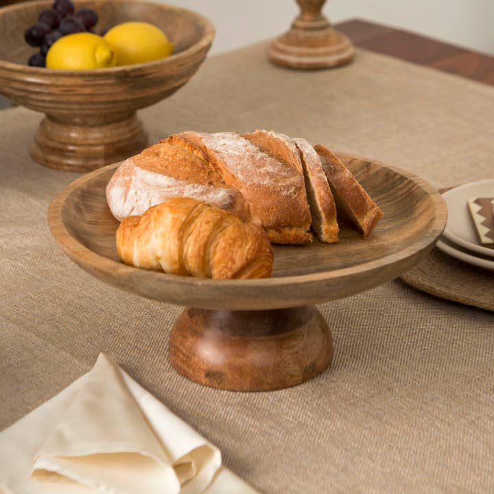 Mela Artisans - Wholesale Cake Stand - Sienna Mangowood Pedestal4