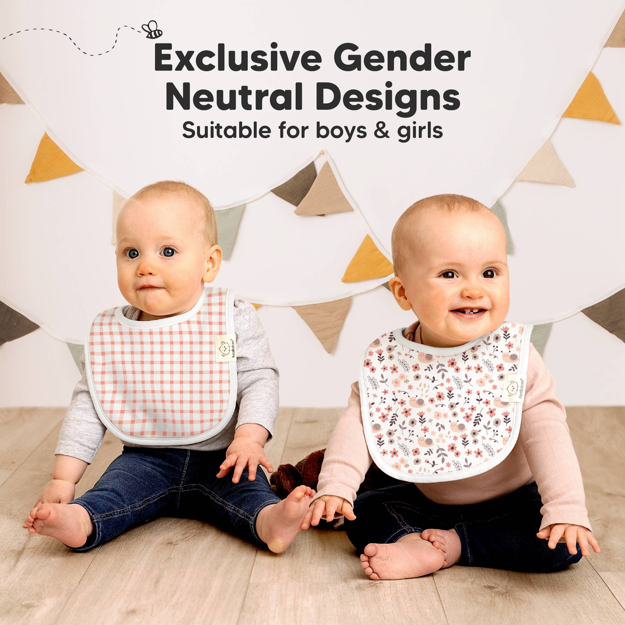 Sweet Charm 8-pack Urban Drool Bibs for Teething Baby Boys and Girls for wholesale on Faire5