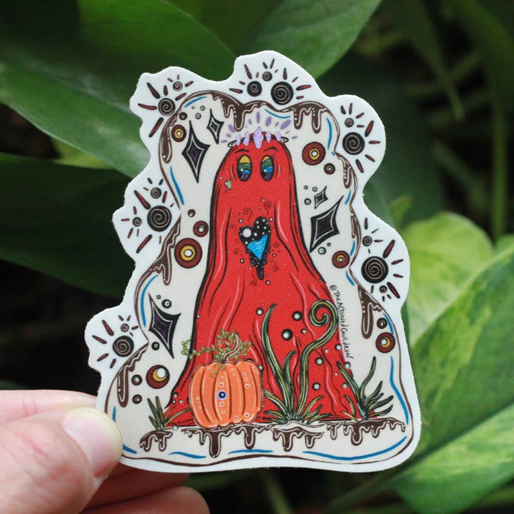 ‘High Ghostie’ Vinyl Sticker for wholesale by The Attuned Cauldron LLC