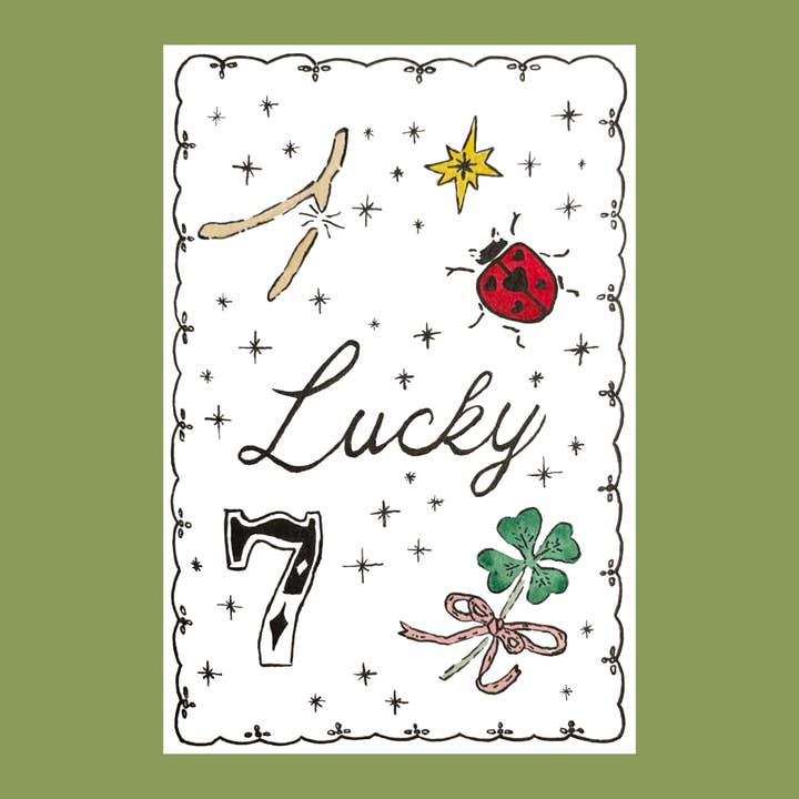 Heldig pige-print (4x6) for engroshandel hos The Sage Vintage